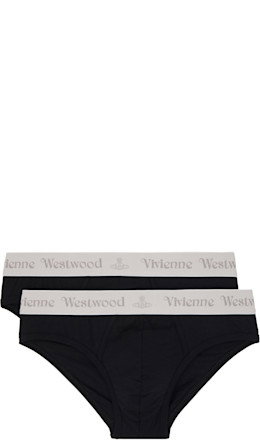Two-Pack Black Slip Band Briefs