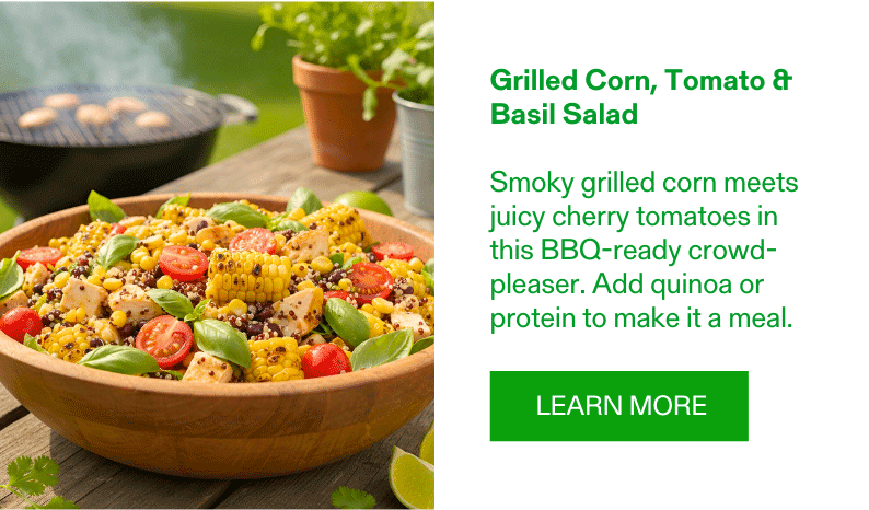 Grilled Corn, Tomato & Basil Salad