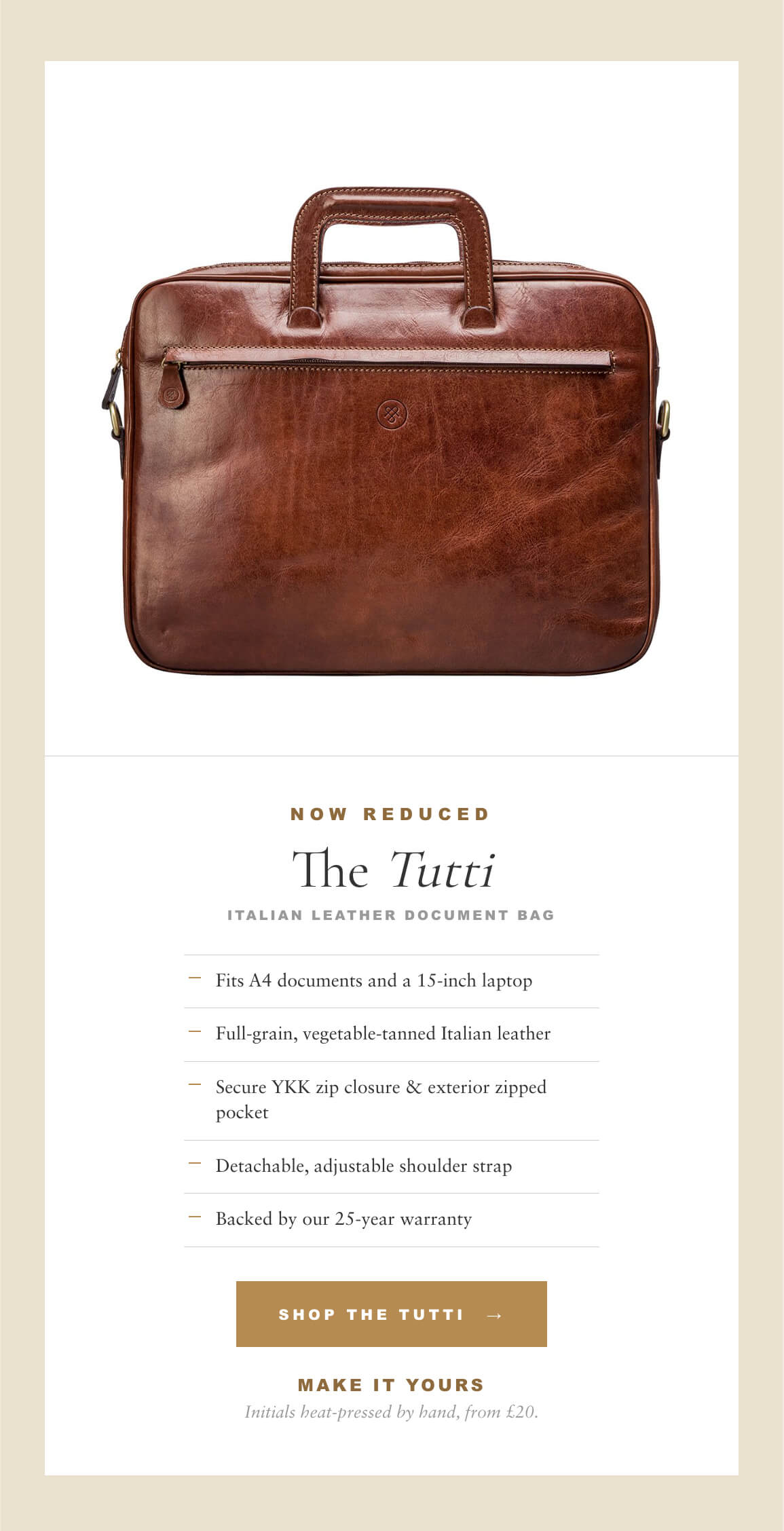 Now Reduced - The Tutti