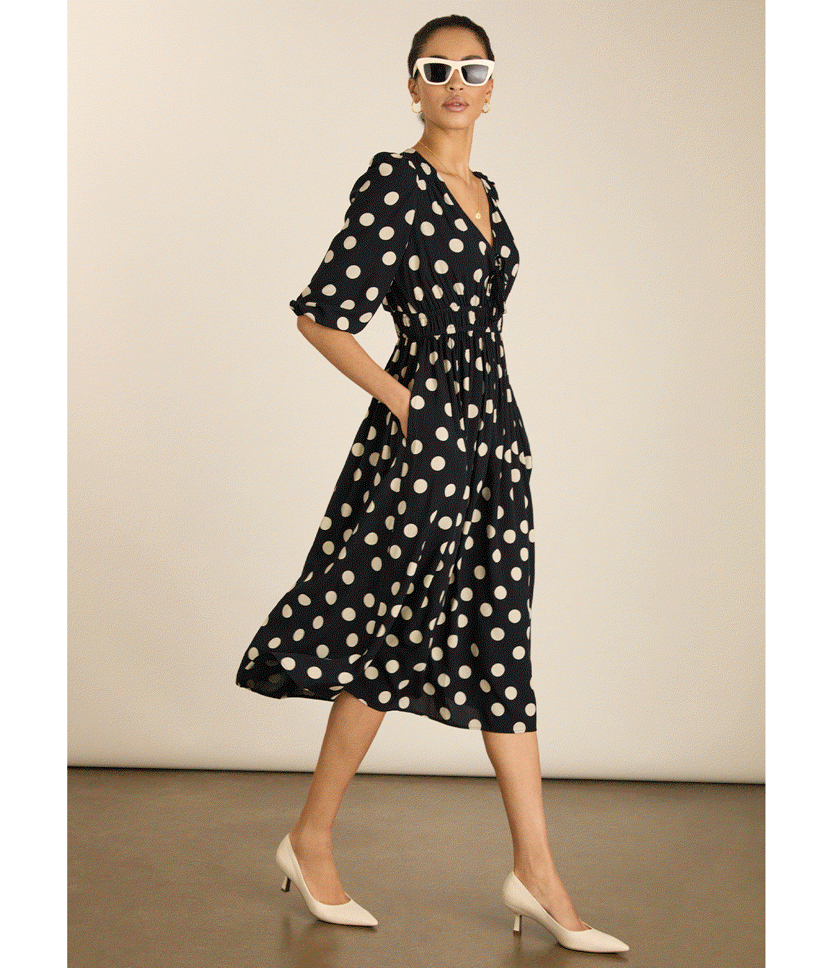 Olesia Printed Midi Dress