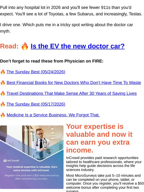 🔥 Is the EV the new doctor car?