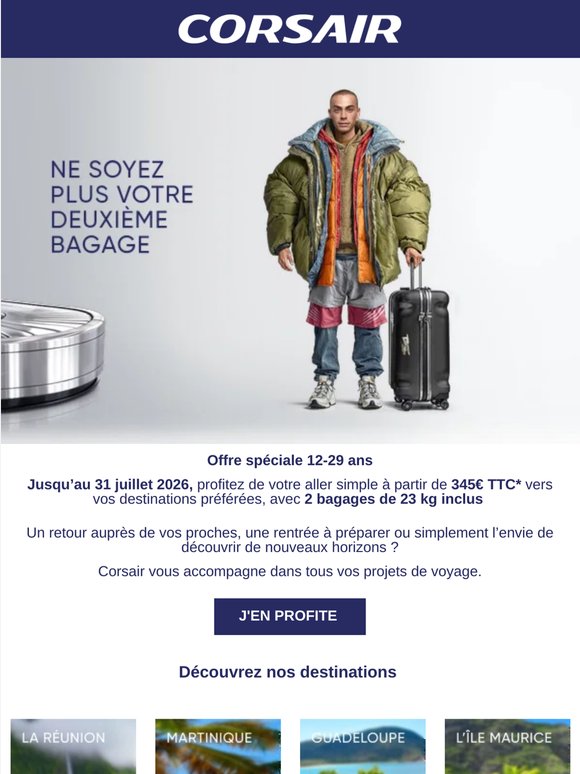 ✈️ Offre spéciale 12-29 ans : vols dès 345€ TTC*