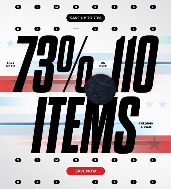 Memorial Day Sale. Save up to 73% on over 110 items through 5/26/26.