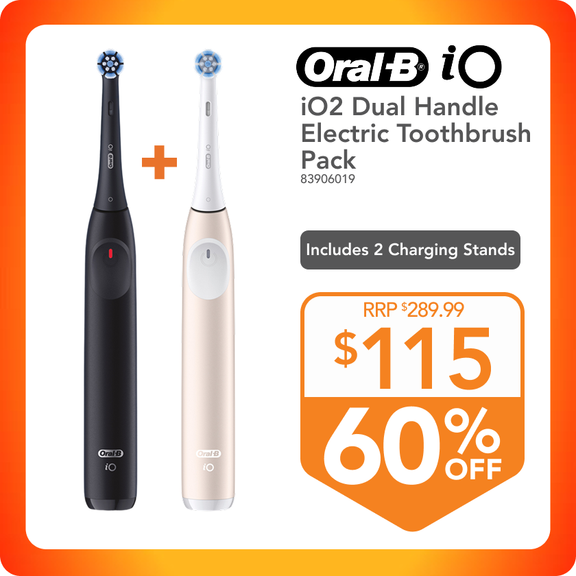 iO2 Dual Handle Electric Toothbrush Pack