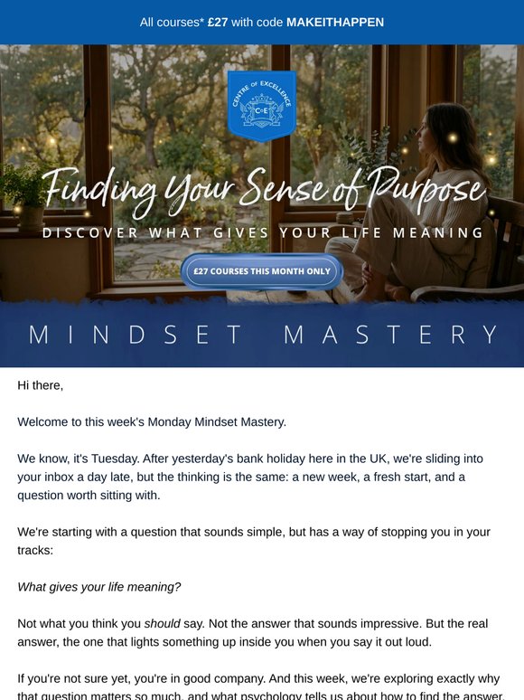 Finding your sense of purpose, and why it changes everything 🌱