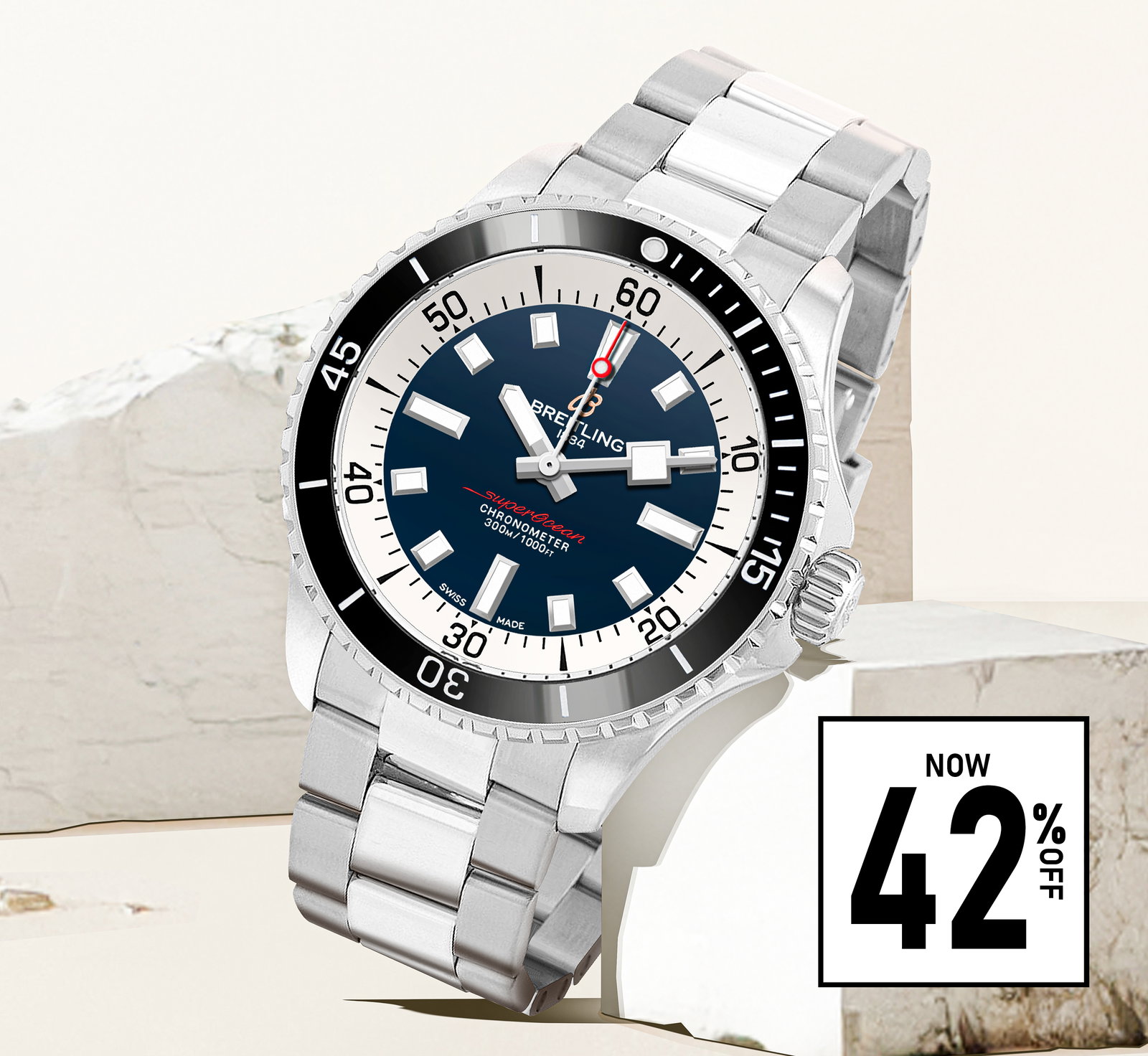 Superocean Automatic 44 Dark Blue Dial Men's Watch A17376211C1A1
