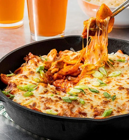 Cheese Buldak (Korean Fire Chicken)