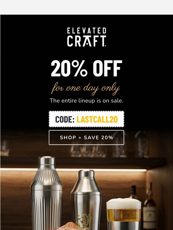 20% off sitewide, today only!