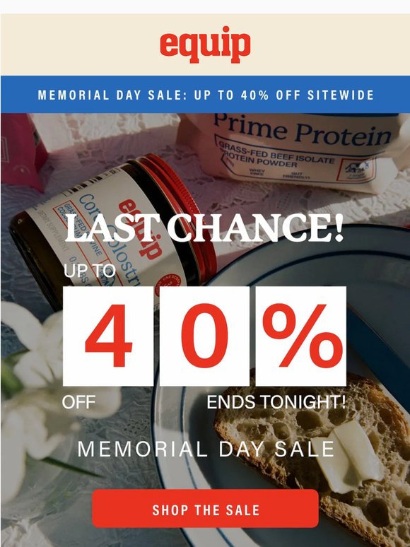 Ends Tonight: Up to 40% Off