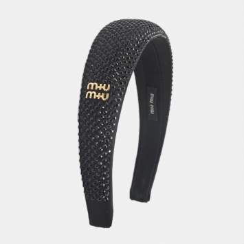 Black Fabric Crystals Embellis