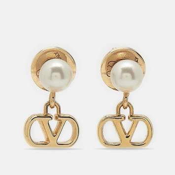 VLogo Signature Faux Pearl Gol