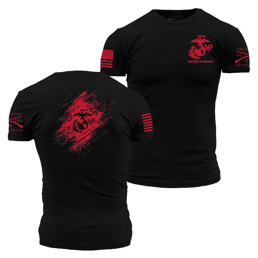 Image of USMC - Bound In Blood T-Shirt - Black