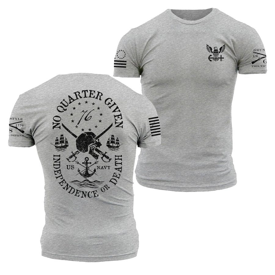 Image of USN - No Quarter Given T-Shirt - Athletic Heather