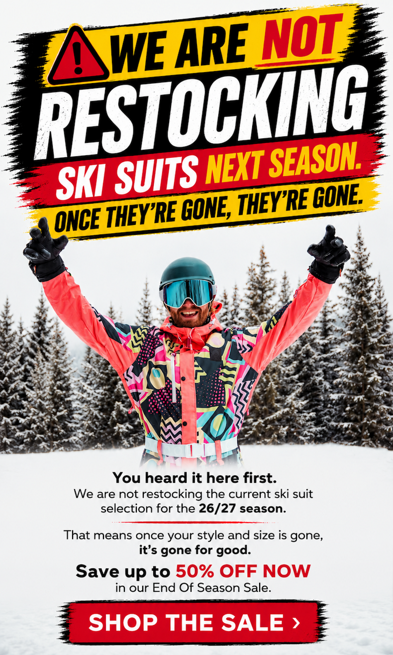 Ski Suits, Once They're Gone, They're Gone! 
