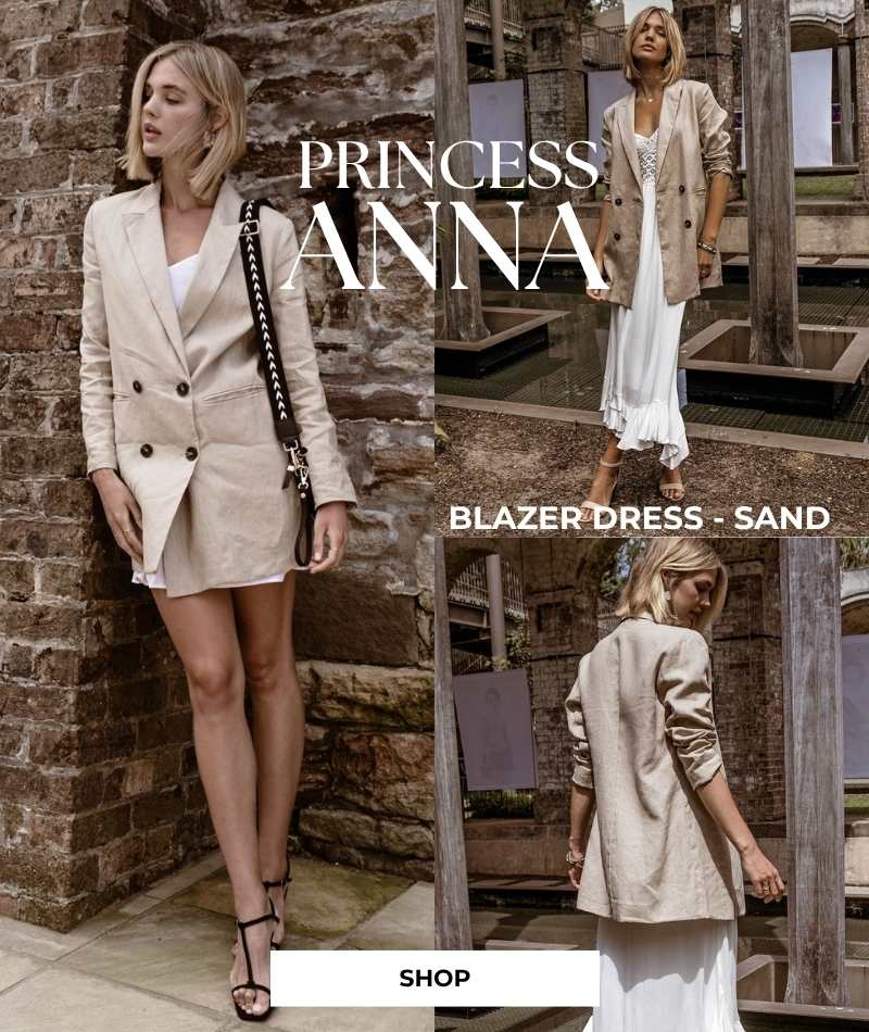 Princess Anna Blazer Dress - Sand