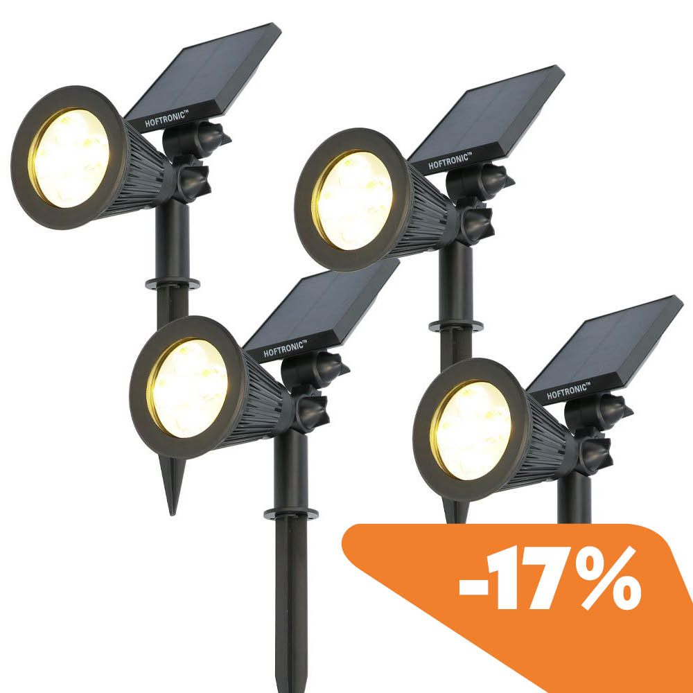 Bend Solar Garden Spotlight with PIR Sensor