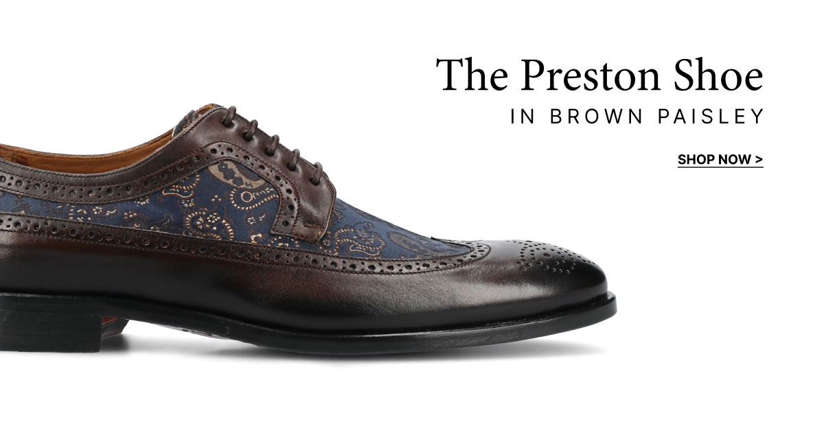 The Preston Shoe in Brown Paisley