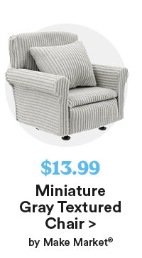 Miniature Gray Textured Chair