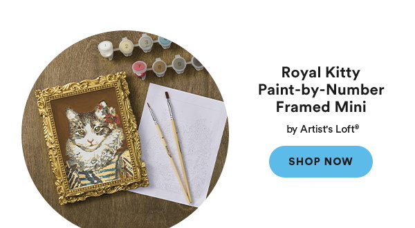 Royal Kitty Paint-by-Number Framed Mini