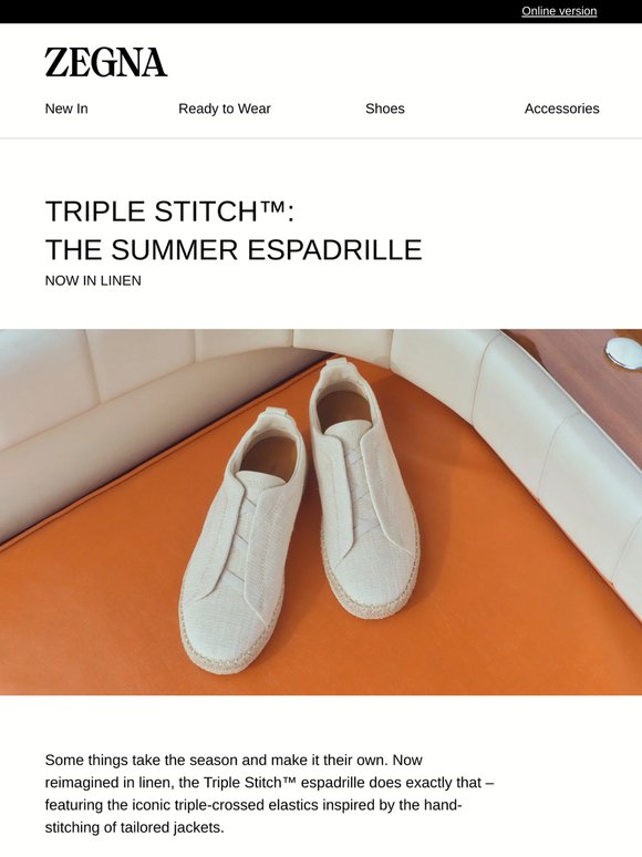 Triple Stitch™: the summer espadrille