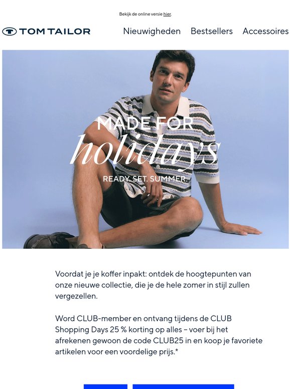 Klaar voor de zomer? ☀️ 25% korting op alles