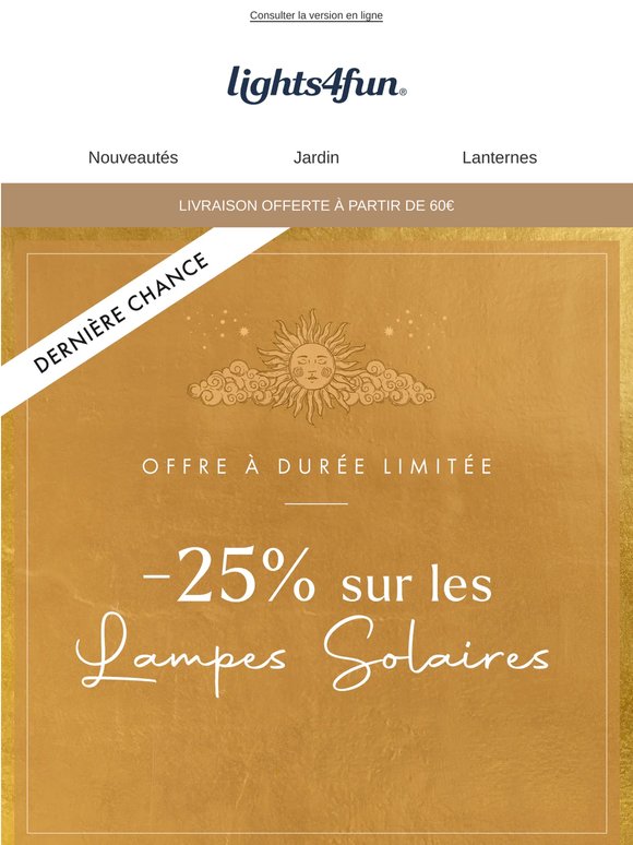 Dernières heures pour les -25% 🔔