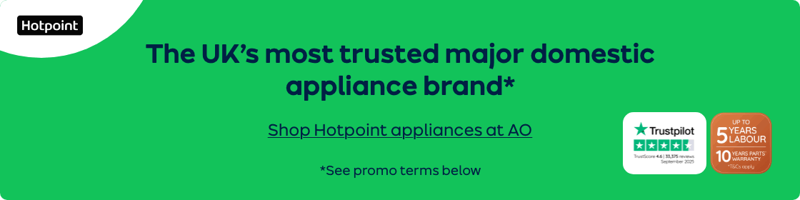 The UK’s most trusted major domestic appliance brand*