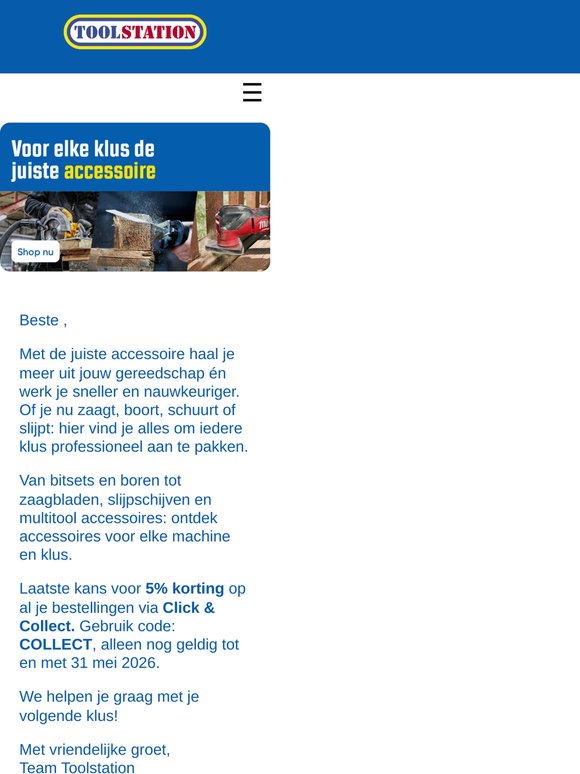 Voor elke klus de juiste accessoire