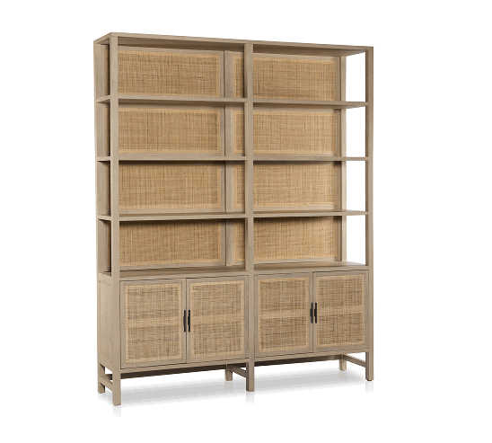 Caprice Wide Wooden Bookshelf 