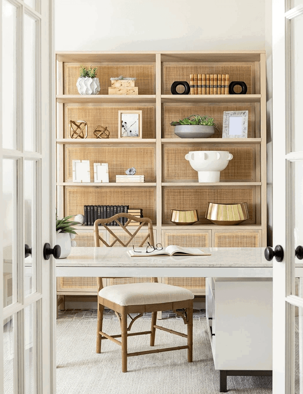 Caprice Wide Wooden Bookshelf