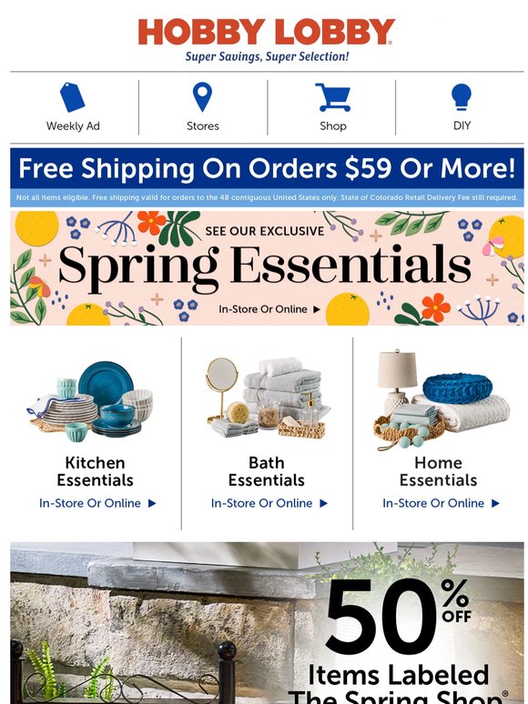 Light Up The Season With 50% Off The Spring Shop®