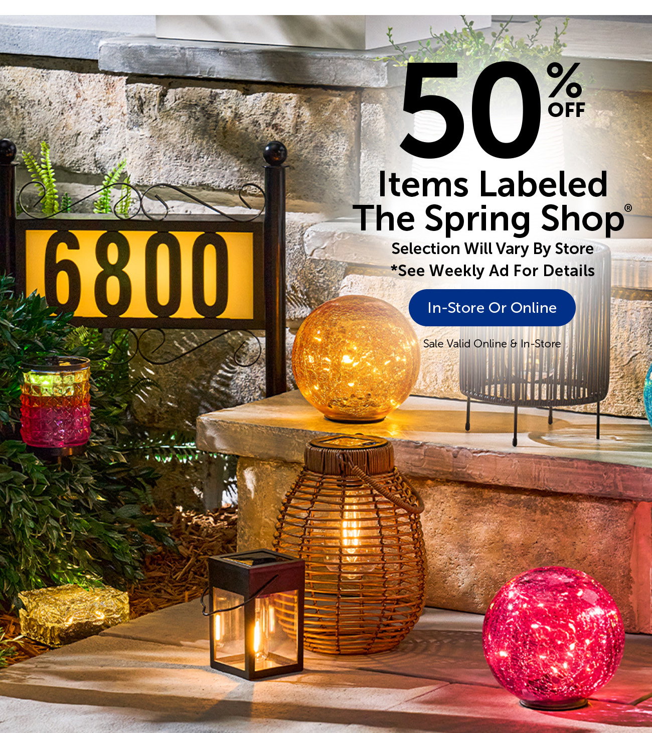 50% Off Items Labeled The Spring Shop® - Selection Will Vary By Store
