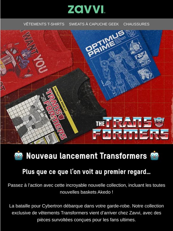 Nouvelle collection Transformers & baskets montantes disponibles ! 🤖