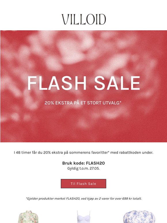 Flashsale i 48 timer! 🌸