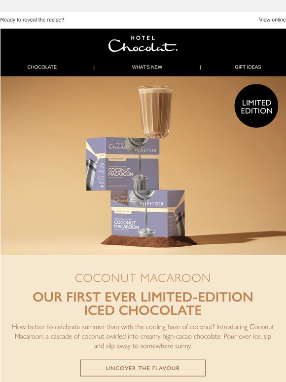 Our first ever limited-edition iced drinking chocolate