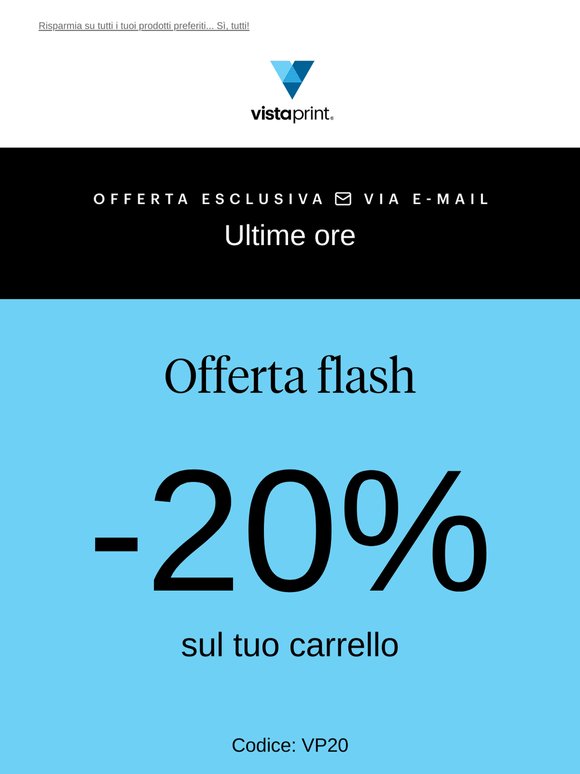 Manca poco... ULTIME ORE per approfittare del -20%