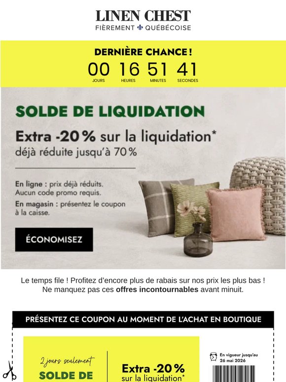 🚨La liquidation se termine ce soir🚨