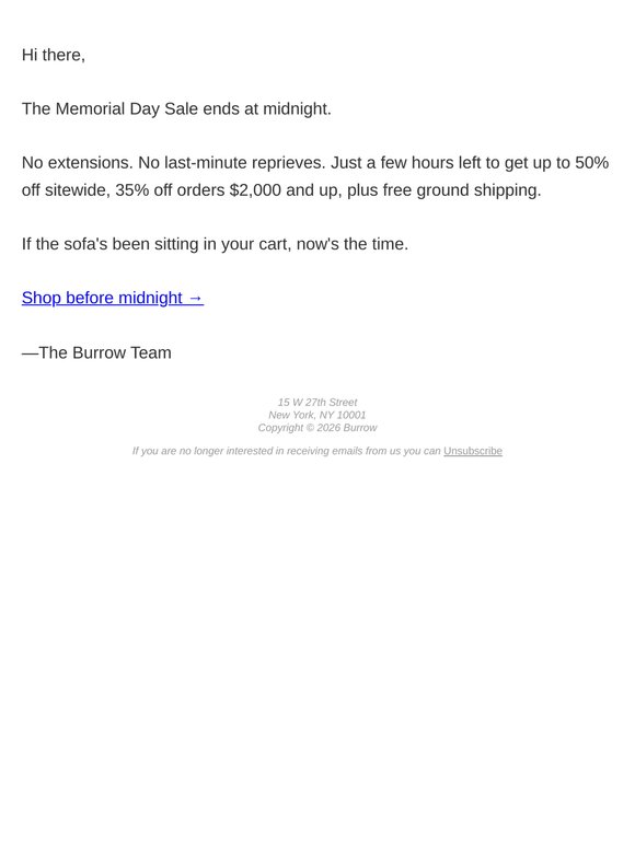 ENDS TONIGHT: hours left to save