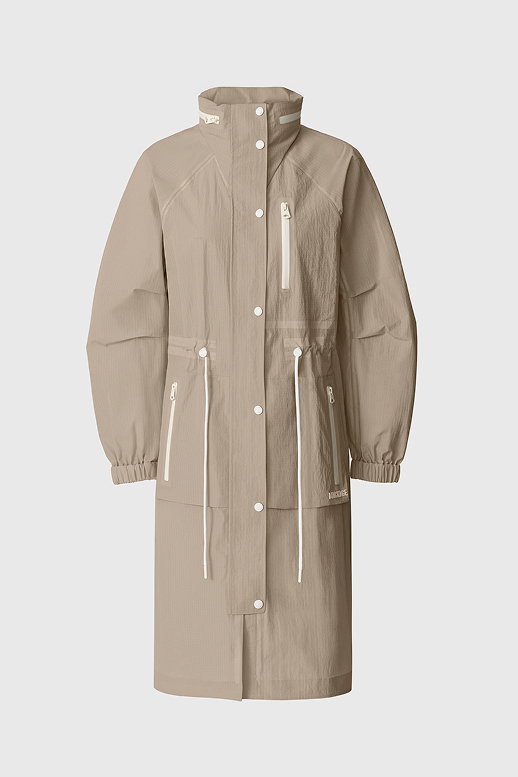 MAKAYLA Knee-Length Seam-Sealed Rain Jacket