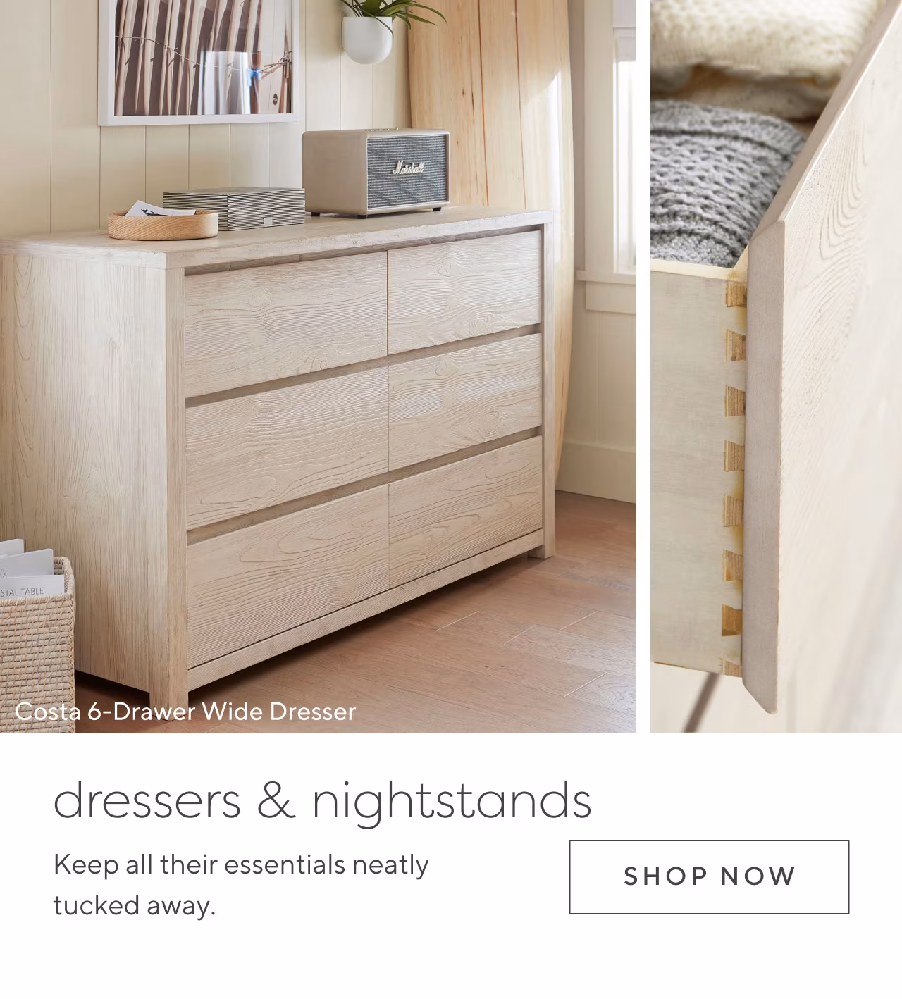 Dressers and nightstands