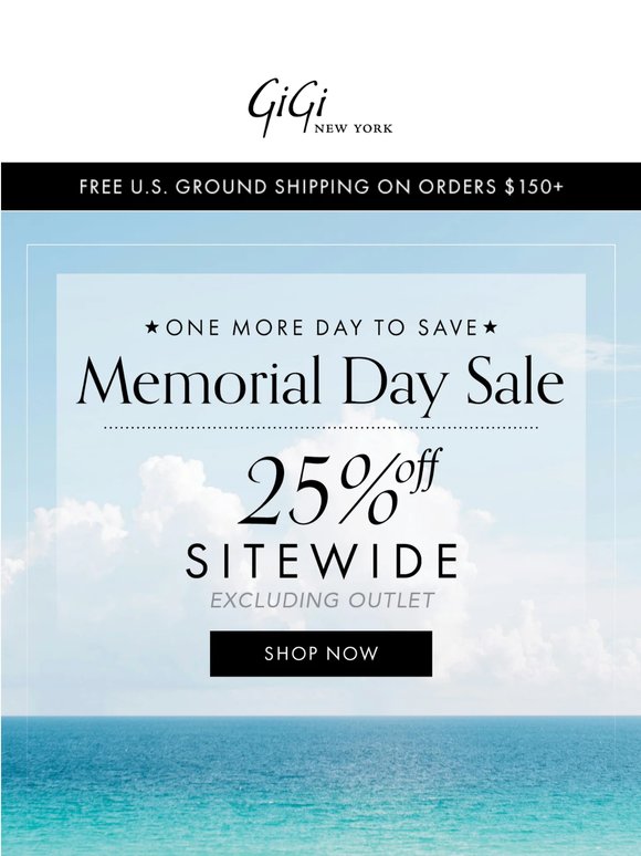 Memorial Day Sale: One Day Extension!