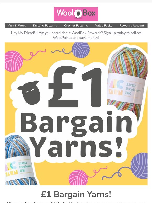 Don't Miss These £1 Bargain Yarns!