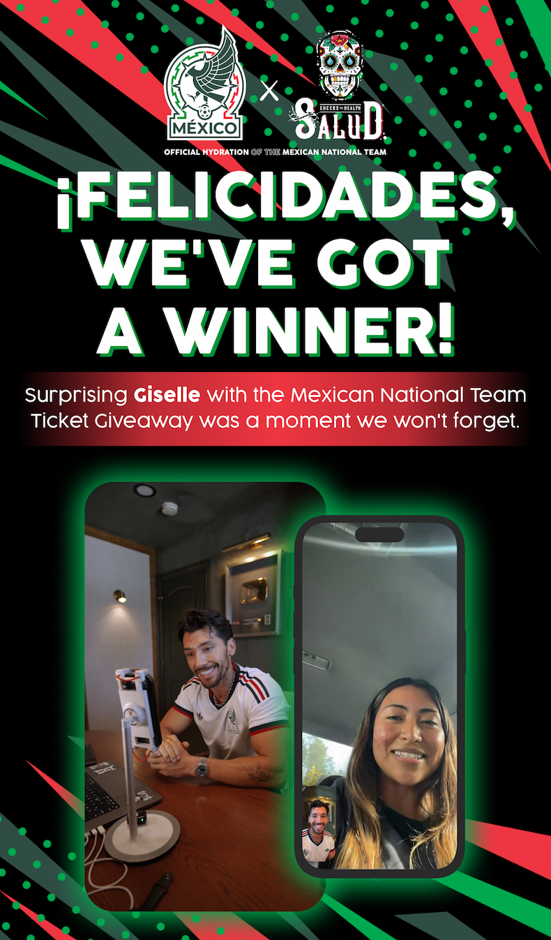 Felicidades, we've got a winner! | Surprising giselle with the Mexican National Team Ticket Giveaway was a moment we won't forget. 