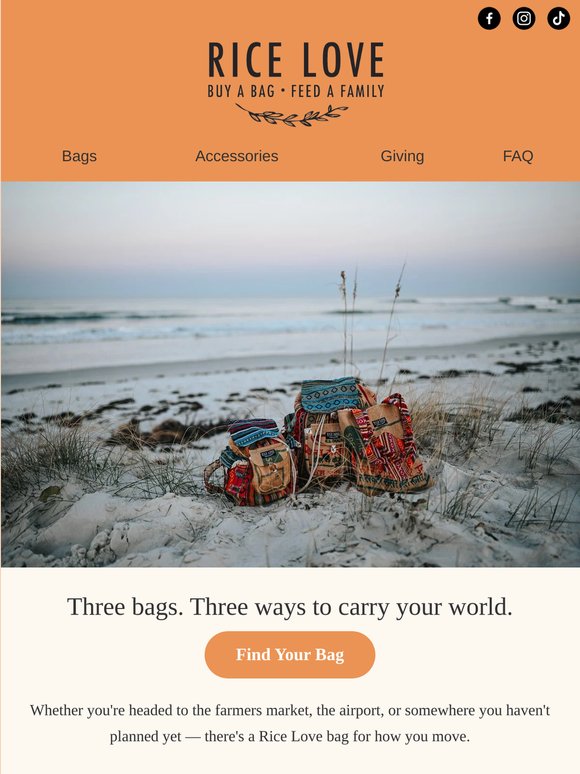 Farmers market. Airport. Beach. There's a bag for that.