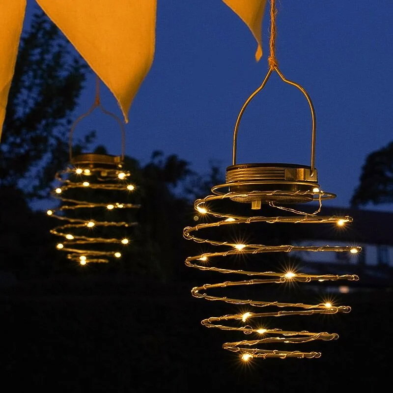 Spiral solar lights