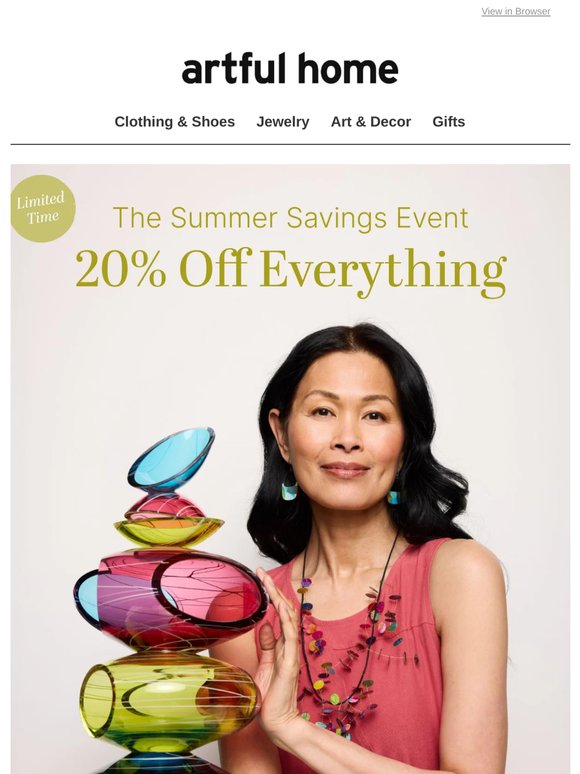 20% Off ABSOLUTELY EVERYTHING at Summer Savings!
