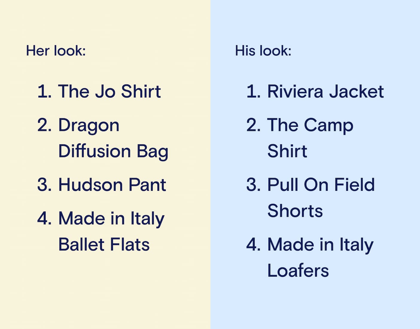 Shop the looks