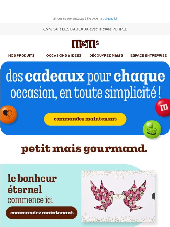 Juste pour le plaisir, -15 % sur les cadeaux !