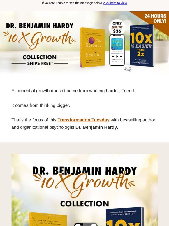 Think Bigger. Scale Faster. With Dr. Benjamin Hardy.