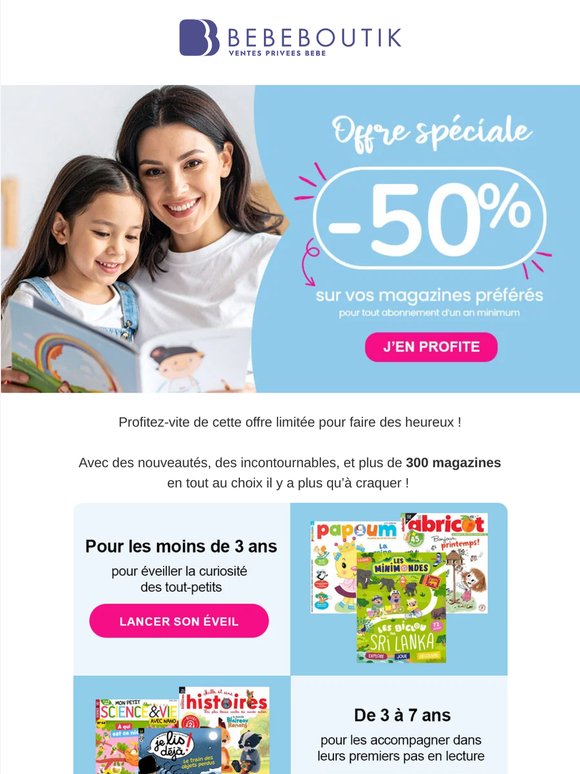Bon plan : -50% sur vos magazines préférés !